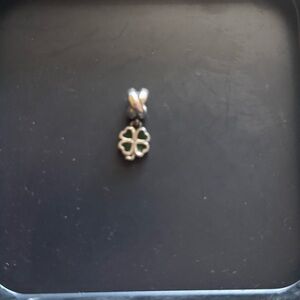 Pandora Silver and Green Clover Pendant